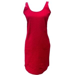 HATTERAS SWIMWEAR Vintage Swim Dress 1980s Red Textured Size Large